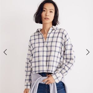 Madewell cropped flannel